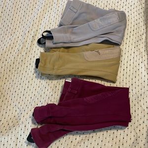 3 pairs of toddler jods for horseback riding